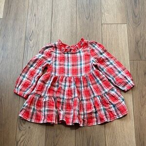 Cat & Jack Red Plaid Ruffle Dress